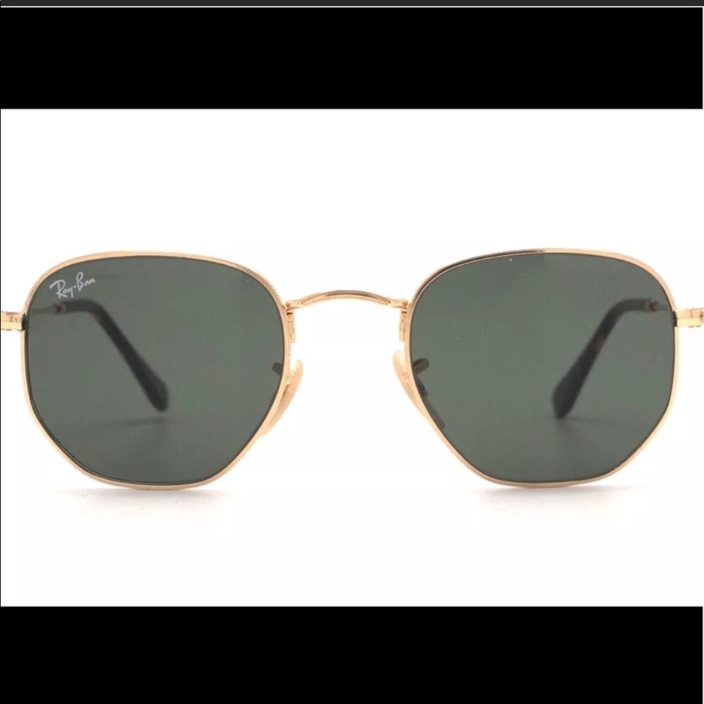Ray-Ban Hexagon Gold Framed Glasses // Gently Used